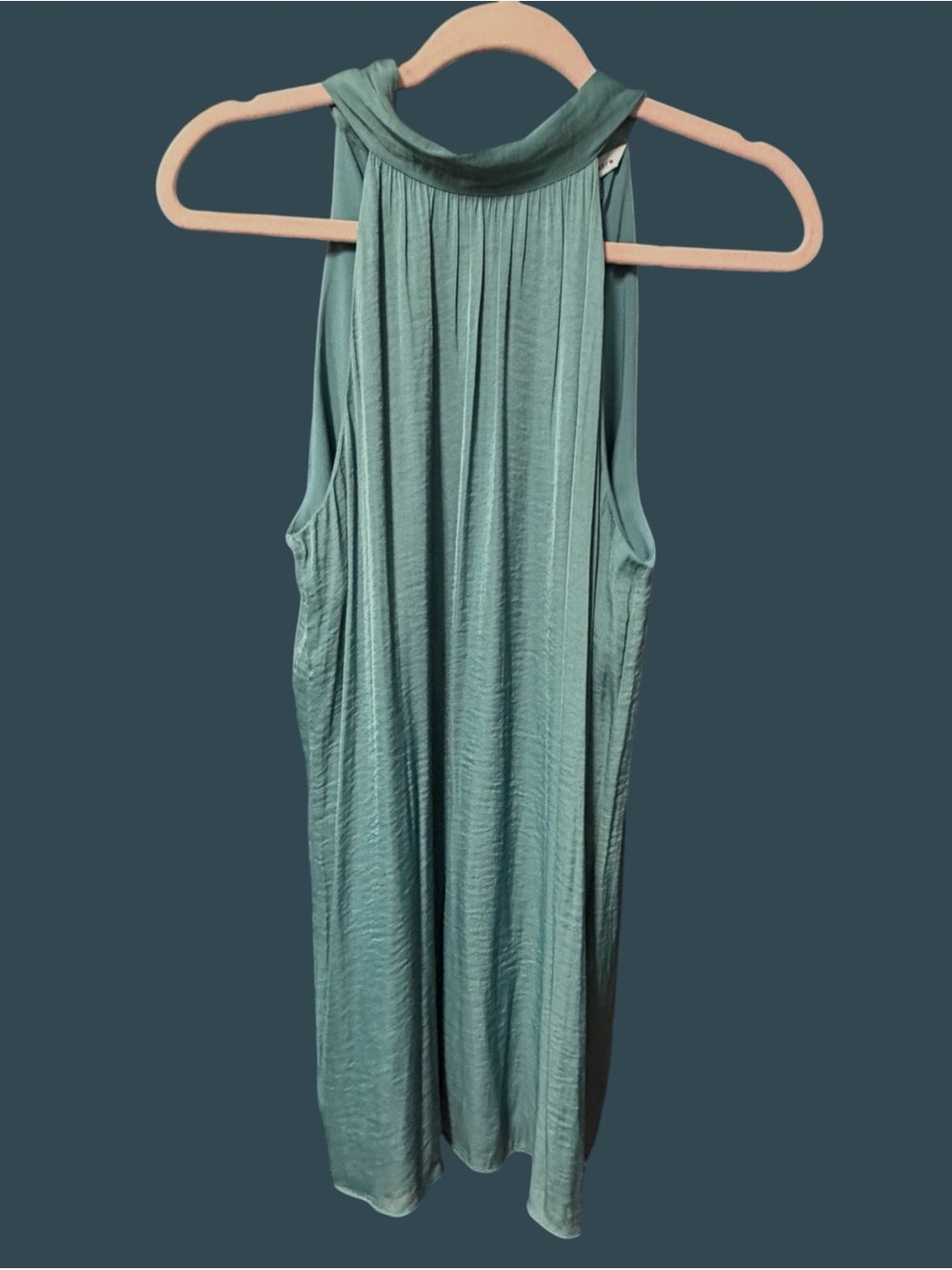 Naked Zebra Women’s Size Medium Sleeveless Halter Mini Dress Solid Teal Green